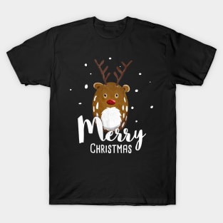 Merry Christmas Yuletide With Reindeer Rudolph T-Shirt